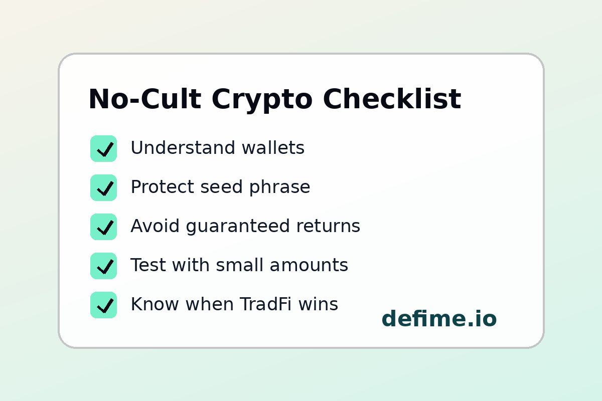 Crypto checklist illustration